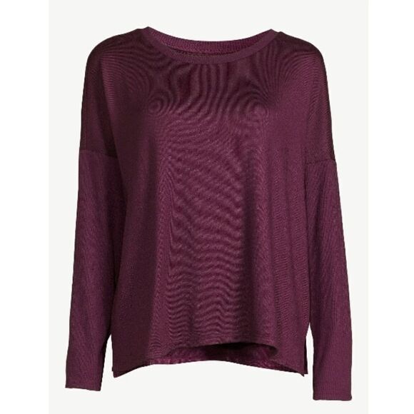 Women’s Hacci Knit Ultra Soft Comfy Sleep Lounge Pajama Long Sleeve Shirt Size L - Picture 2 of 6